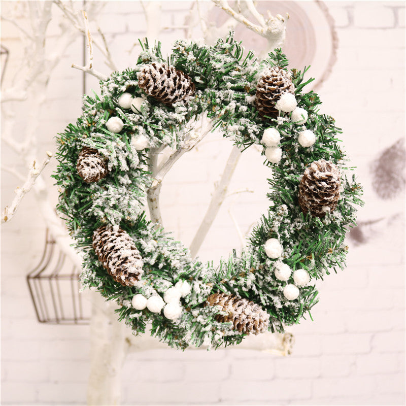 Creative Christmas Door Wreath Christmas Decoration Artificial Garland Wreaths For Car Home Window Wall Decoration