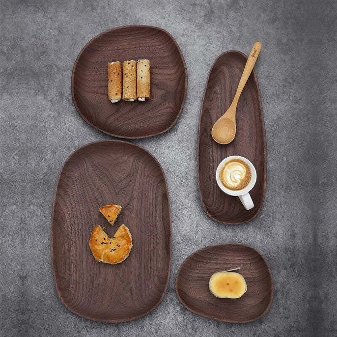 Gohobi Wooden Tea Trays Serving Tray wood tray wood plate