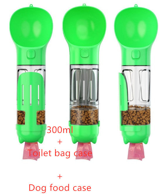 Portable Pet Outdoor Travel 3 In 1 Water Bottle Feeder Bowl Bag Storage