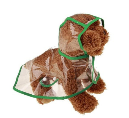 1Pc Transparent Waterproof Dog Clothes Transparent Rain Coat Pet Clothes Puppy Raincoat Hoody Clothing For Dogs