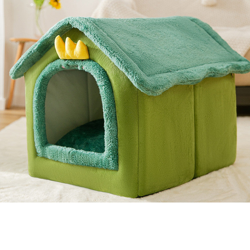 Foldable Pet Winter Villa Bed