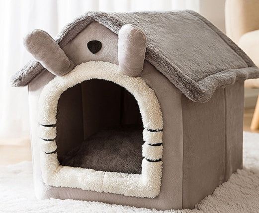 Foldable Pet Winter Villa Bed