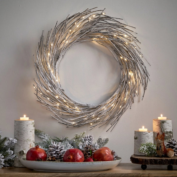 24" Paper Wreath With Led Lights