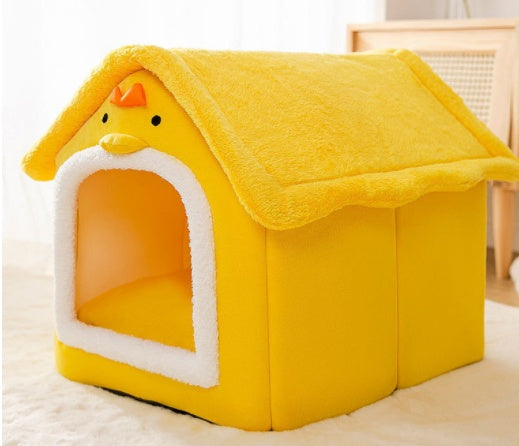 Foldable Pet Winter Villa Bed