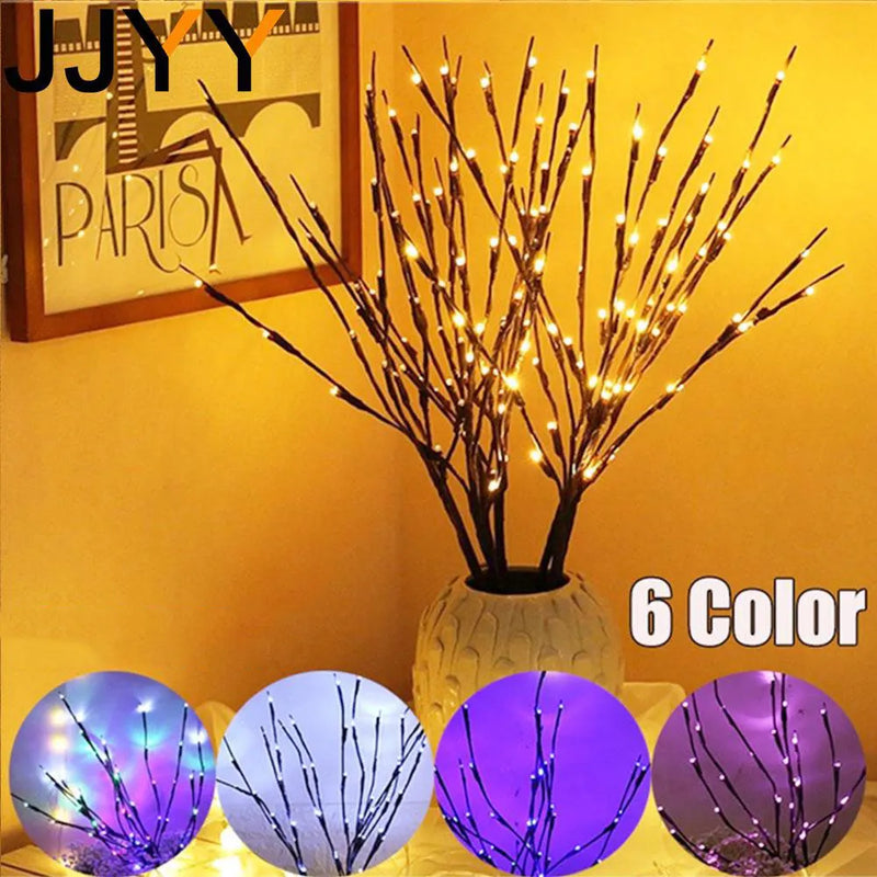 New 2024 Creative Willow Twig Branch Lights 20 LEDs Christmas Decoration for Home Noel Kerst Xmas Decoration Navidad 2023