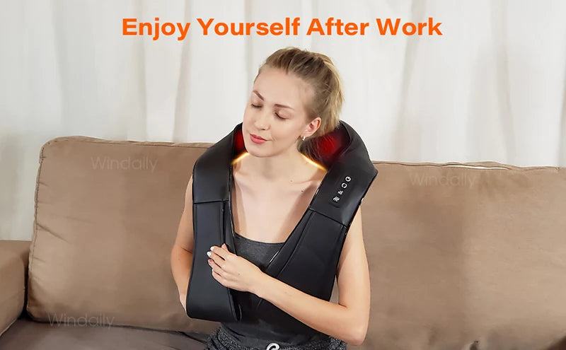 Shiatsu Neck and Shoulder Massager With Heat Electric Back Massager for Christmas, Thanksgiving