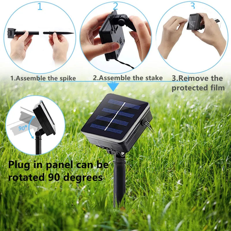 Solar Led Light Outdoor Meteor Shower Rain Lights Waterproof Garden Decor Outdoor Street Garland New Year Christmas Decoration