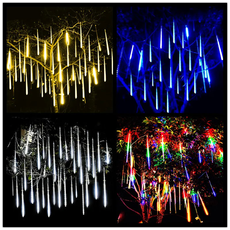 Solar Led Light Outdoor Meteor Shower Rain Lights Waterproof Garden Decor Outdoor Street Garland New Year Christmas Decoration