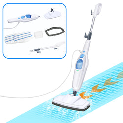 DayPlus Steam Mop & Detachable Steam Cleaner, 1500W Powerful Floor Steamer for Carpet Laminate Hardwood,2 Washable Pads, 400ml