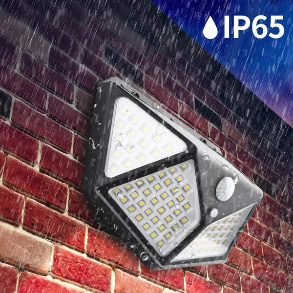 6Pcaks 100 LED Reflectors Solar Lamp Motion Sensor Outdoor Garden Decoration Solar Led Sensor Lighting Waterproof Spotlight