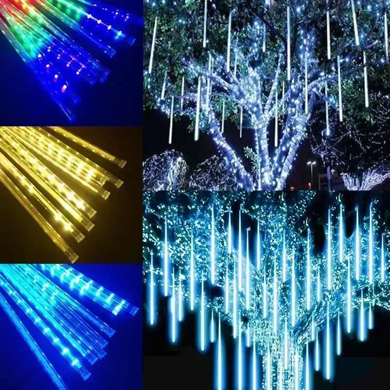 Solar LED Meteor Shower Light Holiday String Light Waterproof Fairy Garden Decor Outdoor Led Street Garland Christmas Decoration