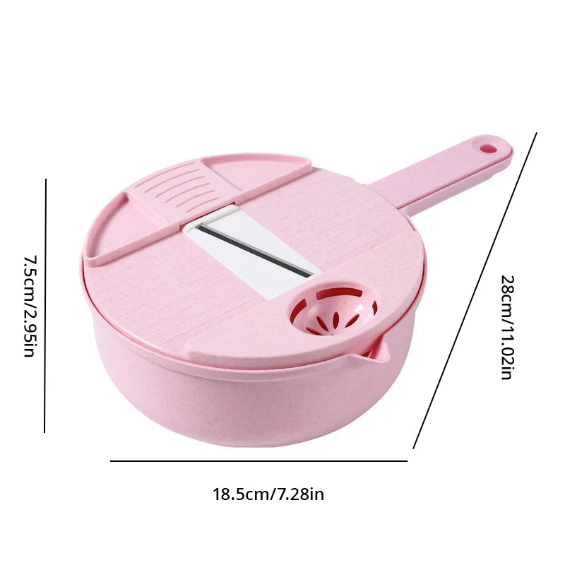 1Pc Green/Blue/Pink Kitchen Multifunctional Salad Utensils Vegetable Chopper Carrot Potato Manual Shredder Cook Vegetable Tools