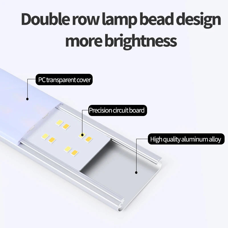Cabinet Light USB Rechargeable Motion Sensor Led Three Colors In One Lamp For Kitchen Wardrobe Indoor Lighting 10/20/30/40/50cm