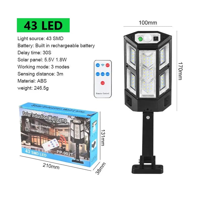 Newest Solar LED Lights 9900LM Outdoor Solar Lamp Of Motion Sensor 4 Mode Waterproof IP65 Solar Garden Light Street Yard Lanter