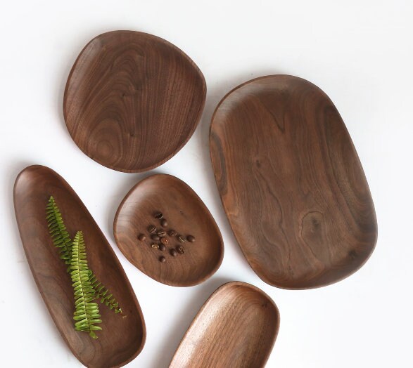 Gohobi Wooden Tea Trays Serving Tray wood tray wood plate