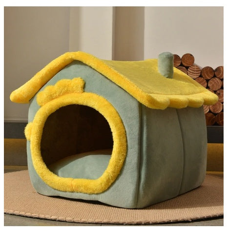 Foldable Pet Winter Villa Bed