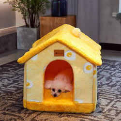 Foldable Pet Winter Villa Bed