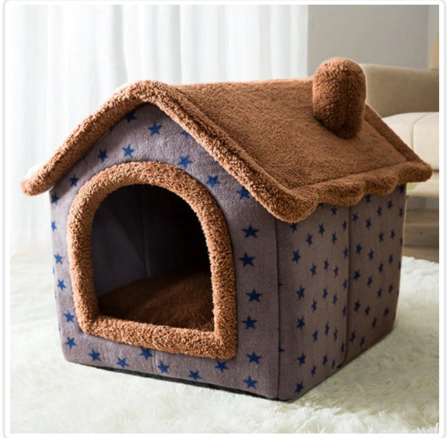 Foldable Pet Winter Villa Bed