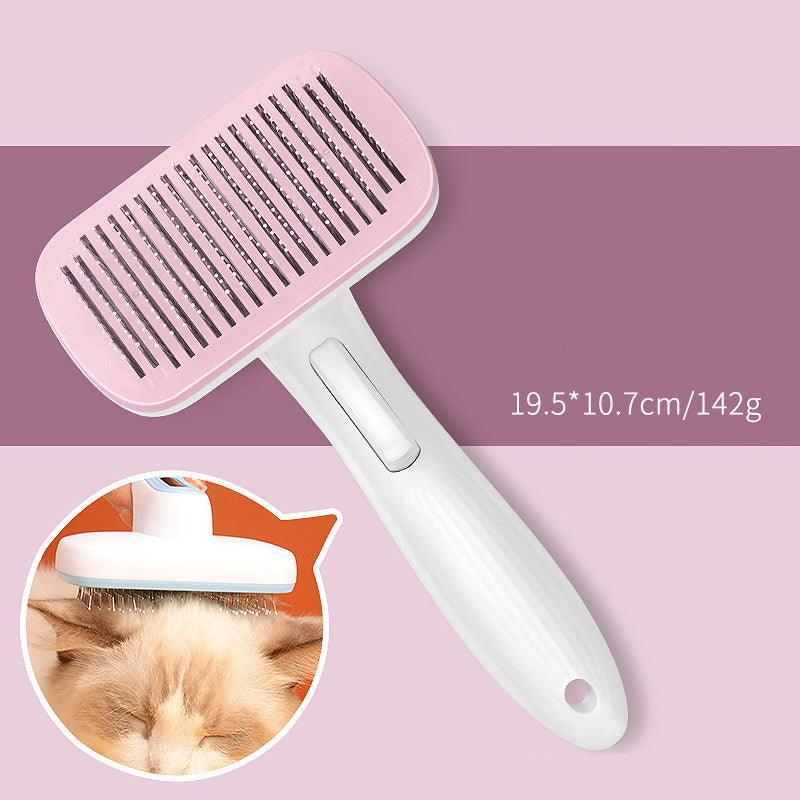 Pet Automatic Hair Removal Comb Pet Dog One Click Hair Removal Needle Comb Pet Comb Universal Hair Removal Comb For Dogs And Cats