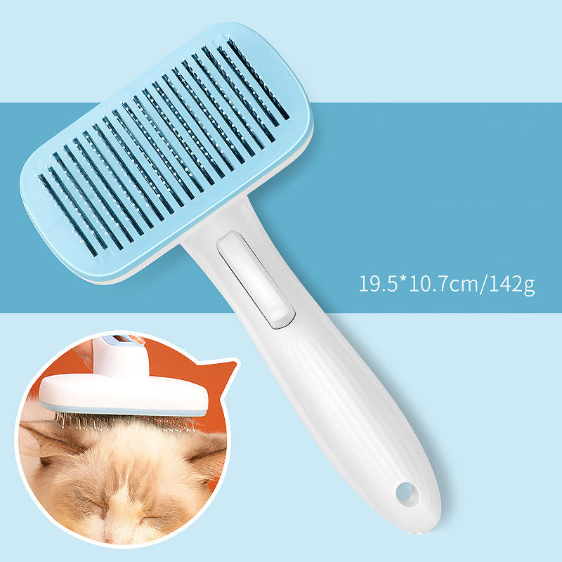 Pet Automatic Hair Removal Comb Pet Dog One Click Hair Removal Needle Comb Pet Comb Universal Hair Removal Comb For Dogs And Cats